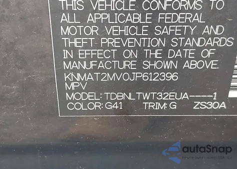 2018 Nissan Rogue Sv из США, поврежденный, VIN KNMAT2MV0JP612396